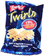 Red Mill Twirls Salt & Vinegar Flavour Potato Snacks