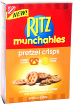 Ritz Munchables Pretzel Crisps Cheesy Sour Cream & Onion