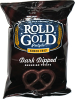 Rold Gold Dark Dipped Bavarian Twists Dark Fudge Coated Pretzels