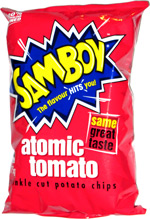 Samboy Atomic Tomato Crinkle Cut Potato Chips
