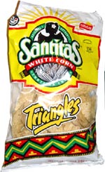 Santitas White Corn Triangles Tortilla Chips