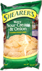 Shearer's Wavy Sour Cream & Onion Flavored Potato Chips
