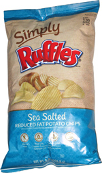 Simply Ruffles Sea Salted Reduced Fat Potato Chips