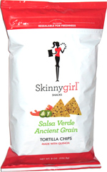 Skinnygirl Salsa Verde Ancient Grain Tortilla Chips made with Quinoa