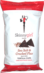 Skinnygirl Sea Salt & Cracked Flax Blue Corn Tortilla Chips