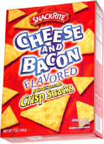 SnackRite Cheese and Bacon Flavored Baked! Not Fried! Crisp Snacks