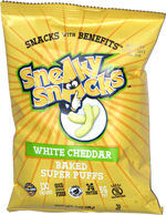 Sneaky Snacks White Cheddar Baked Cheese Puffs