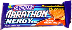 Snickers Marathon Energy Bar Chewy Peanut Butter