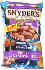 Snyder's of Hanover Chocolate Fudge Covered Peanut Butter Pretzel Sandwiches
