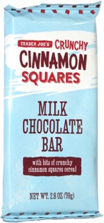 Trader Joe's Crunchy Cinnamon Squares Milk Chocolate Bar