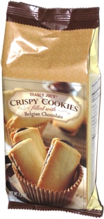 Trader Joe's Crispy Cookies filled with Belgian Chocolate