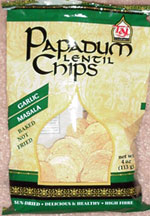 Papadum Garlic Masala Lentil Chips