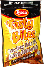 Tyson Tasty Bites Tender Smoked Chicken Snack Original Rotisserie Flavor