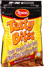 Tyson Tasty Bites Tender Smoked Chicken Snack Teriyaki Flavor