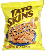 Tato Skins Cheddar Bacon Flavor Potato Snack Chips