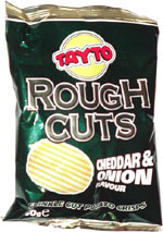 Tayto Rough Cuts Cheddar & Onion Flavour Crunkle Cut Potato Crisps