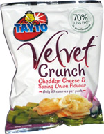 Tayto Velvet Crunch Cheddar Cheese & Spring Onion Flavour