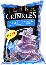Terra Crinkles Blue Potato Chips Jalapeno Chili