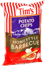 Tim's Cascade Style Potato Chips Homestyle Barbecue