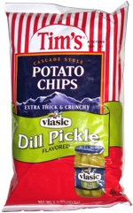 Tim's Cascade Style Potato Chips Vlasic Dill Pickle