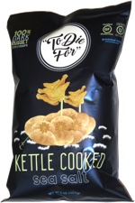 To Die For 100% Dark Russet Potato Chips Kettle Cooked Sea Salt