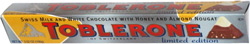 Toblerone Swiss Milk and White Chocolate with Honey and Almond Nougat