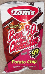 Tom's Smoky Bar-B-Q And Cheddar Potato Chips