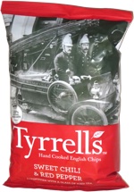 Tyrrells Hand Cooked English Chips Sweet Chili & Red Pepper