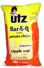 Utz Bar-B-Q Ripple Cut Potato Chips