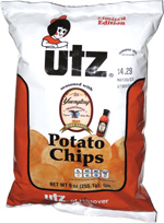 Utz Potato Chips seasoned with Yuengling Traditional Original Amber Beer Hot Wing Sauce