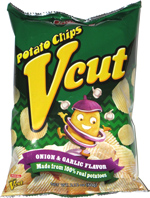 Jack 'n Jill Vcut Potato Chips Onion & Garlic