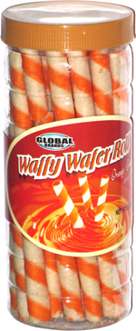 Waffy Wafer Roll Orange Cream Filled