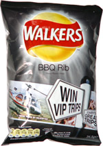 Walkers BBQ Rib Flavour Potato Crisps