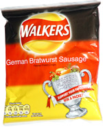 Walkers German Bratwurst Sausage Flavour Potato Crisps