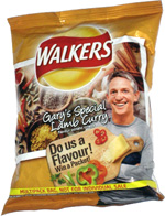 Walkers Gary's Special Lamb Curry Flavour Potato Crisps