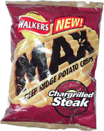 Walkers Max Chargrilled Steak Deep Ridge Potato Crisps