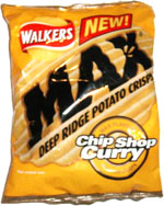 Walkers Max Chip Shop Curry Deep Ridge Potato Chips