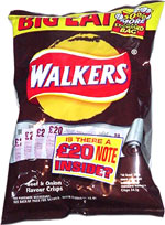 Walkers Beef & Onion Flavour Crisps
