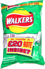 Walkers Salt & Vinegar Flavour Crisps