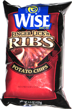 Wise Finger Lick'n Ribs Potato Chips