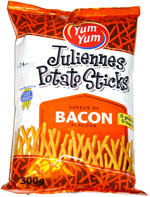 Yum Yum Bacon Potato Sticks