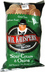 Mr. Krispers Natural Gourmet Rice Chips Sour Cream & Onion