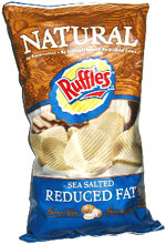 Ruffles Natural Sea Salted Reduced Fat Potato Chips