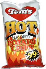 Tom's Hot Flavored Potato Chips