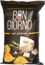 Bon Giorno Natural Potato Chips with Blue Cheese