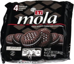 Mola Cocoa Sandwich Cookies with Cream Filling