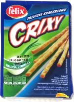 Felix Paluszki Krakersowe Crixy o Smaku Zielona Cebulka