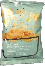 Festligt Potato Chips with Pepper and Leek Flavor