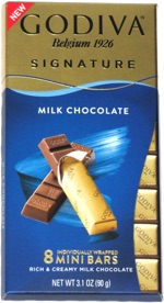 Godiva Signature Milk Chocolate 8 Mini Bars