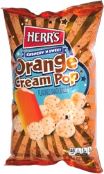 Herr's Crunchy 'n Sweet Orange Cream Pop Flavored Snack Balls